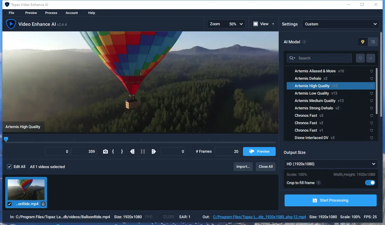 Работа с приложением