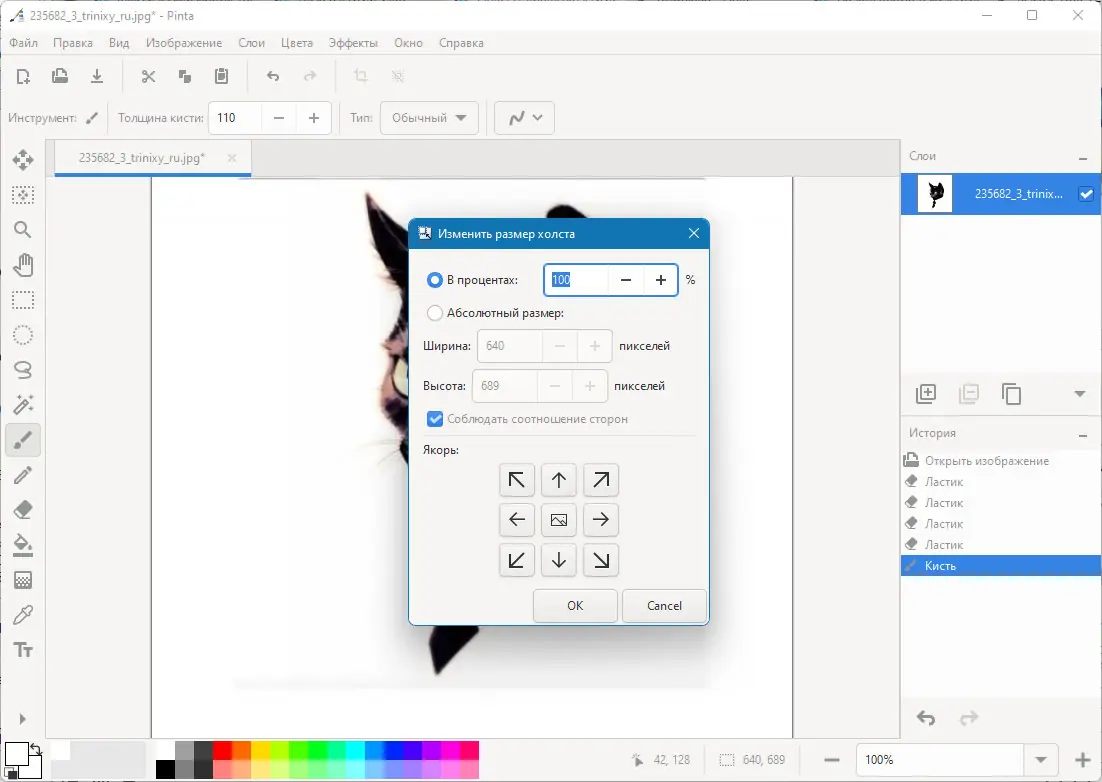Работа с приложением