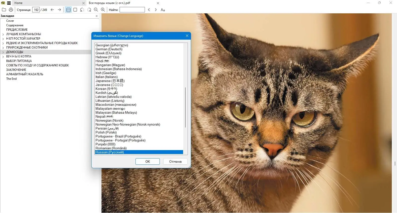 Работа с приложением