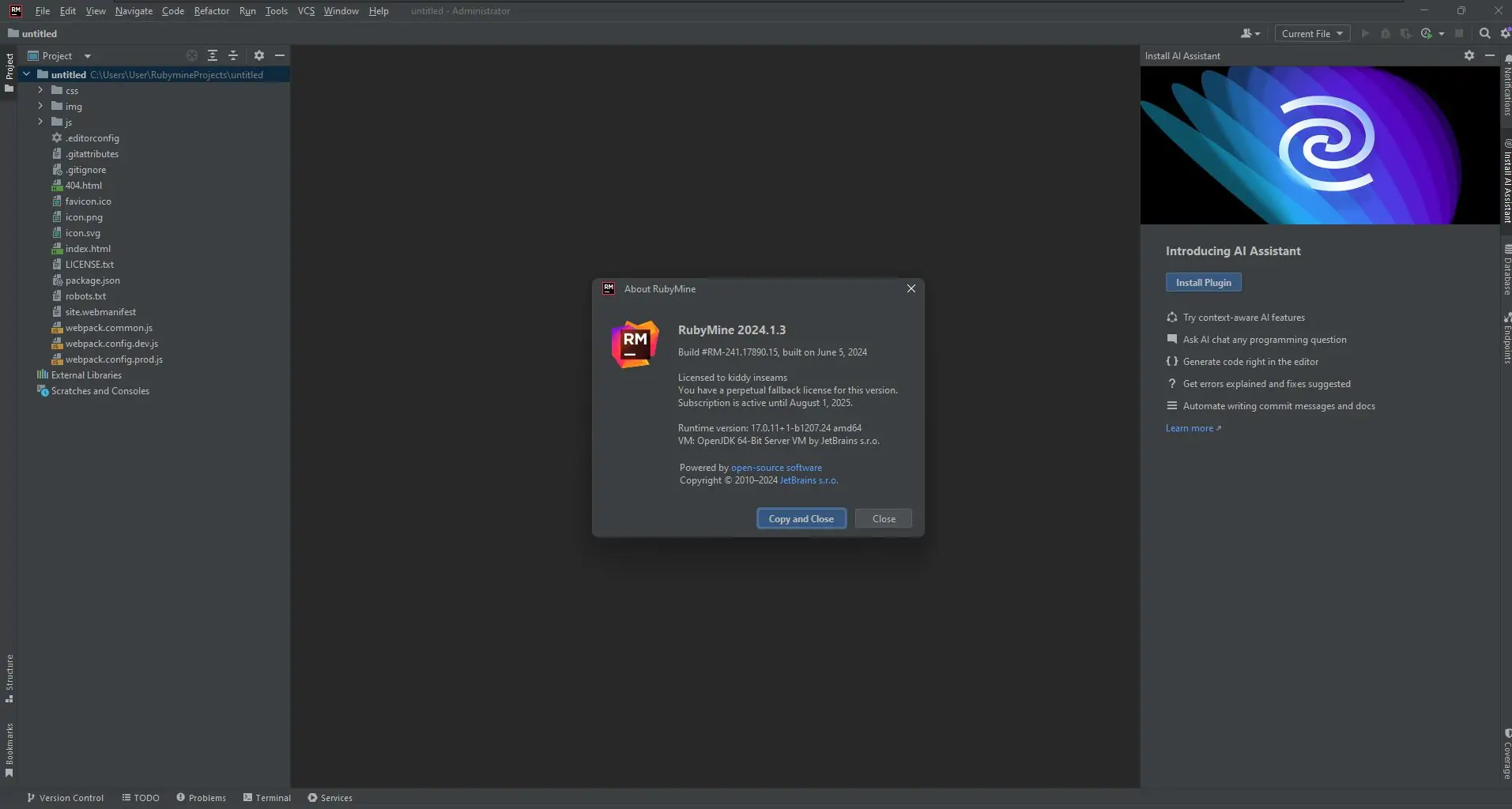 Работа с приложением