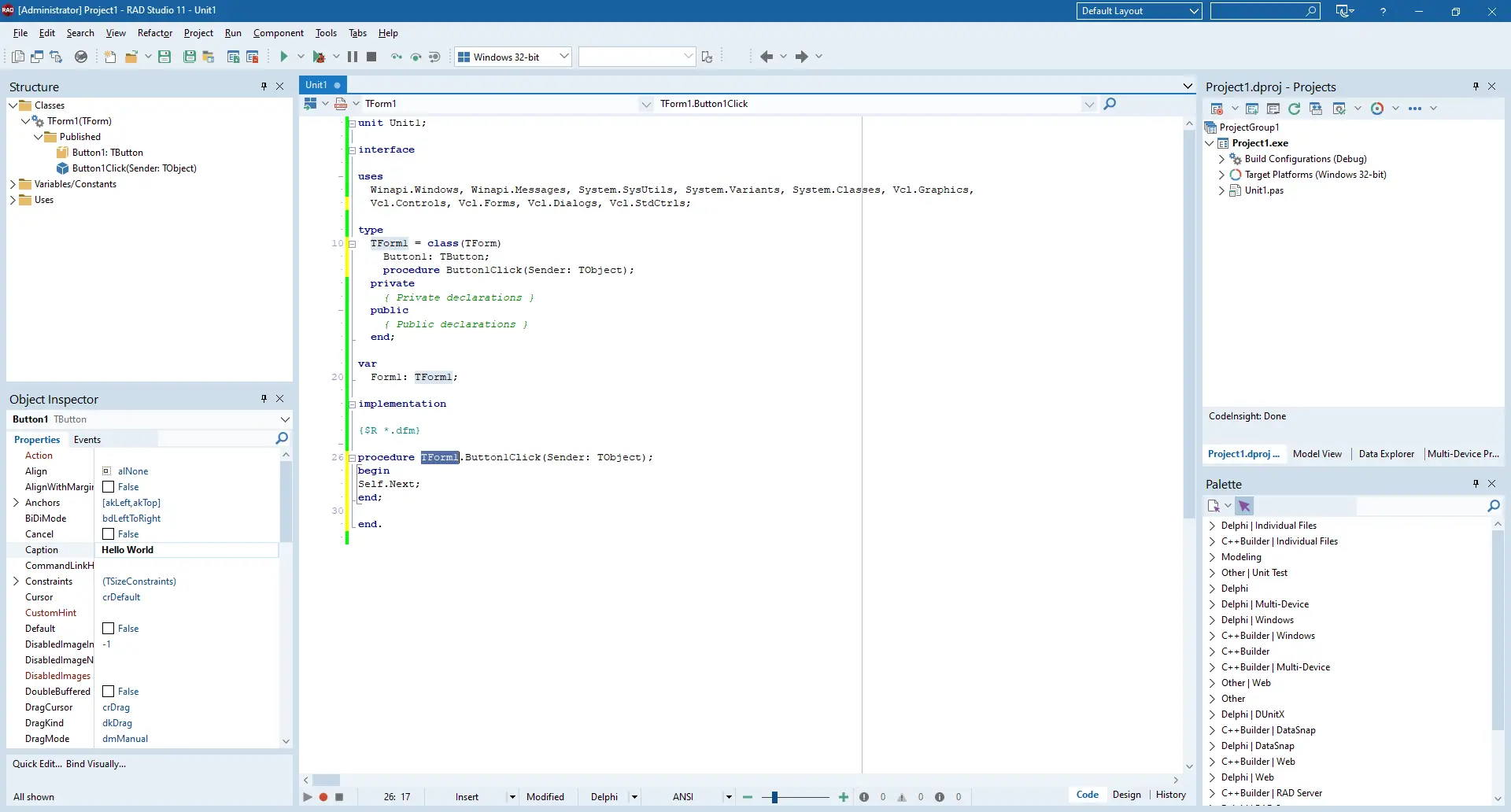 Работа с приложением