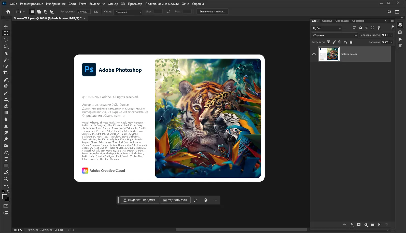 Работа с приложением