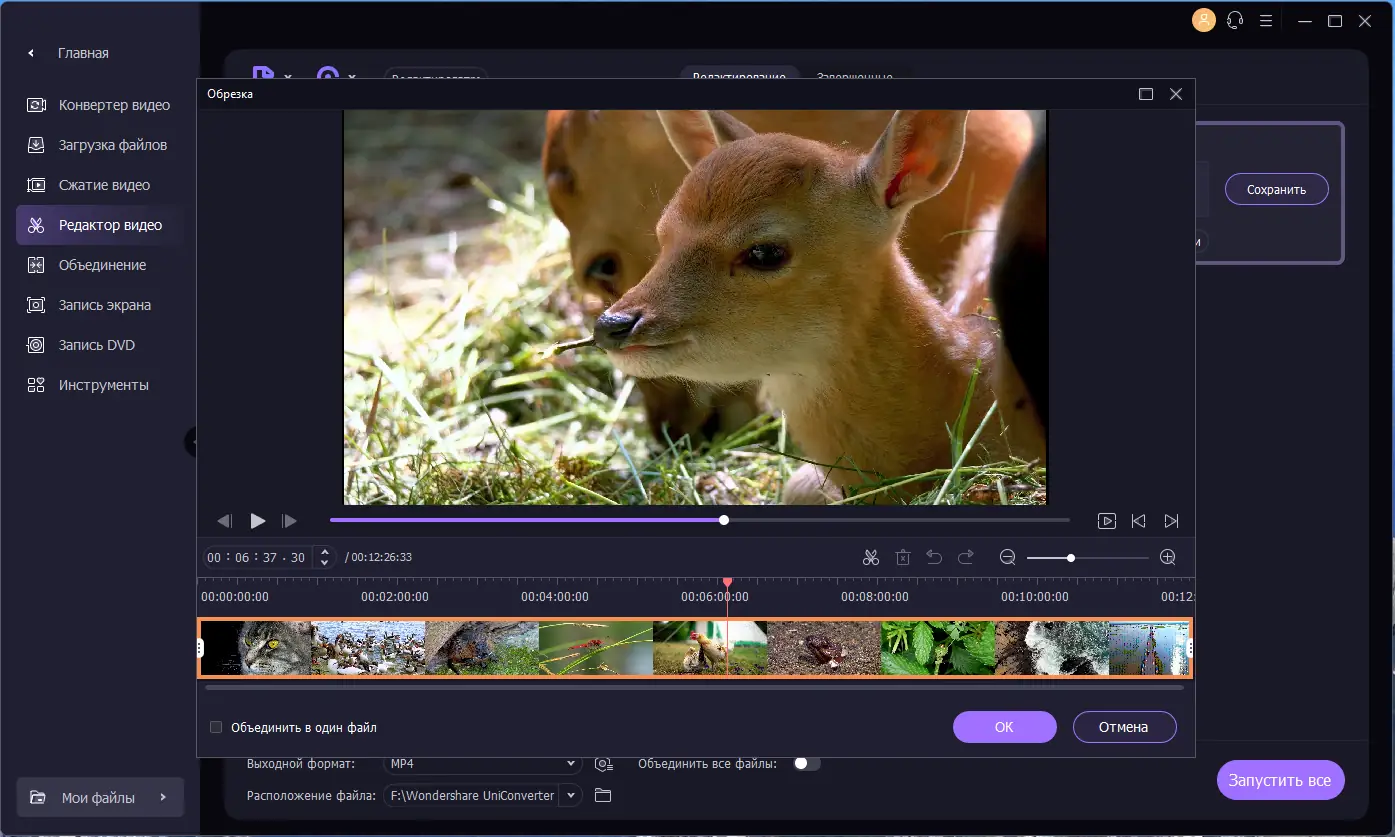 Работа с приложением