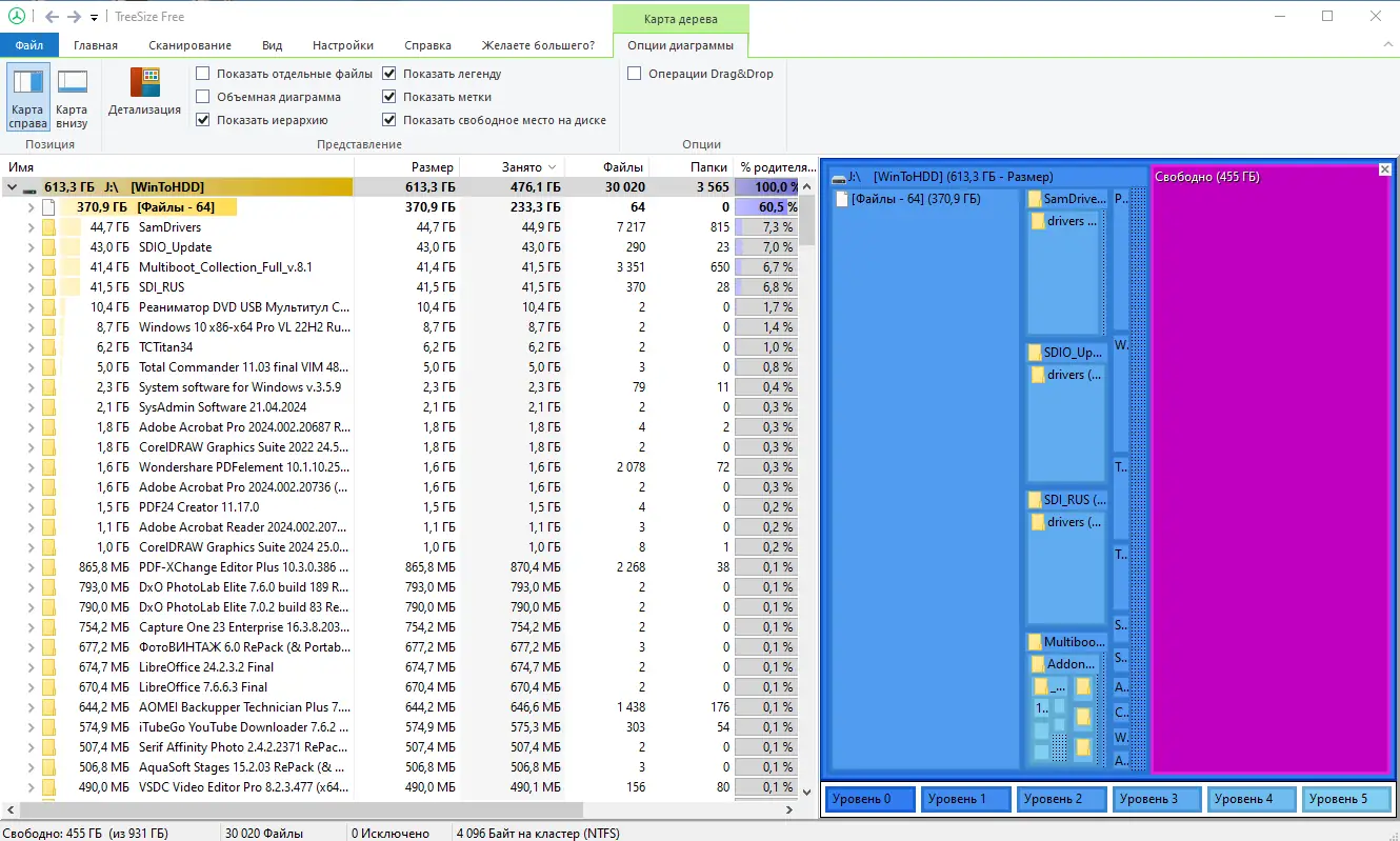 Работа с приложением