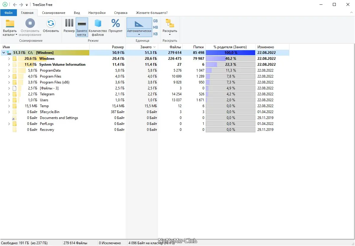 Работа с приложением