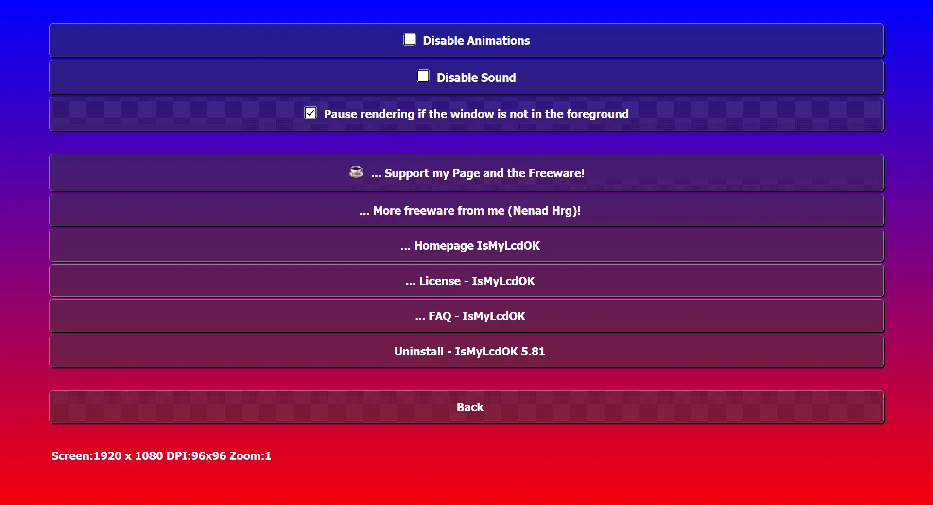 Работа с приложением