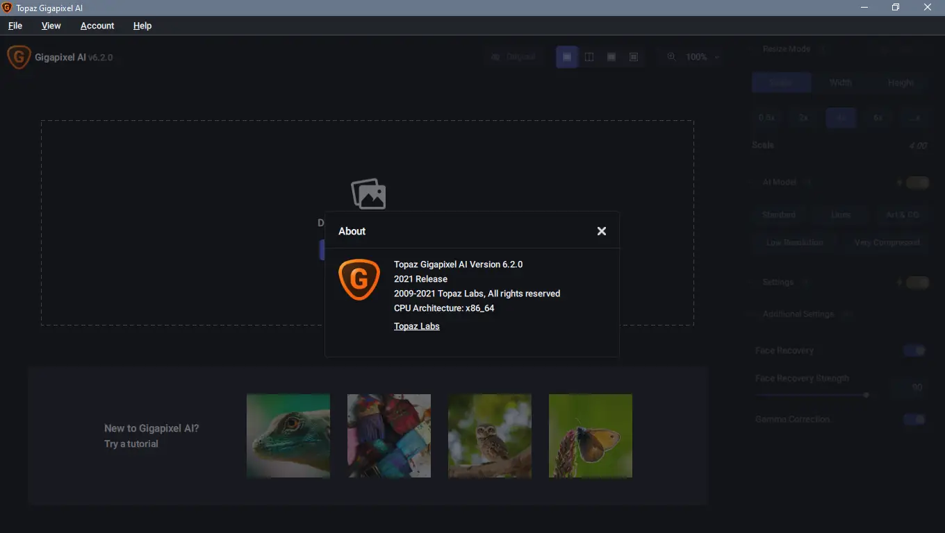Работа с приложением