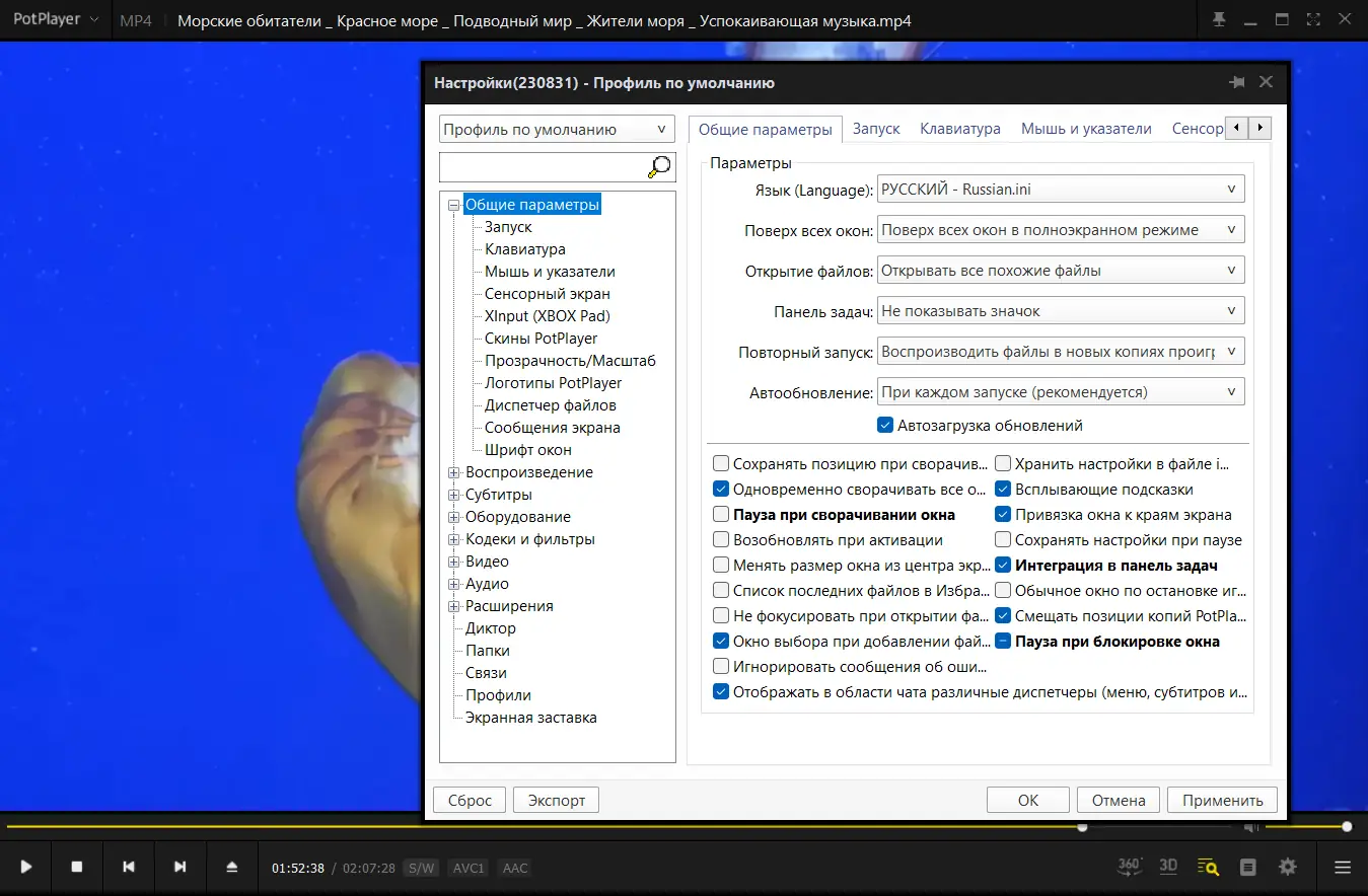 Работа с приложением
