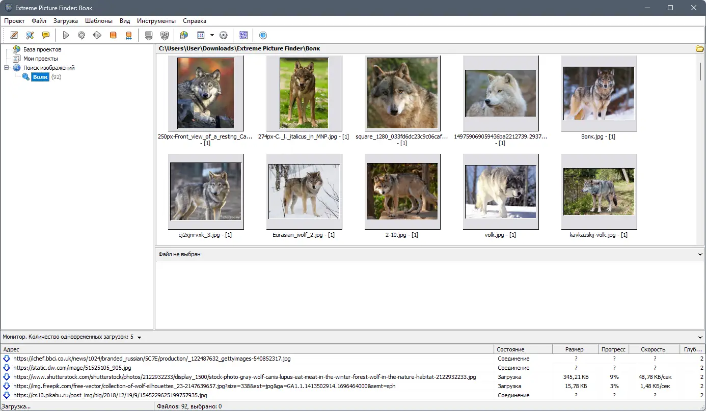Работа с приложением