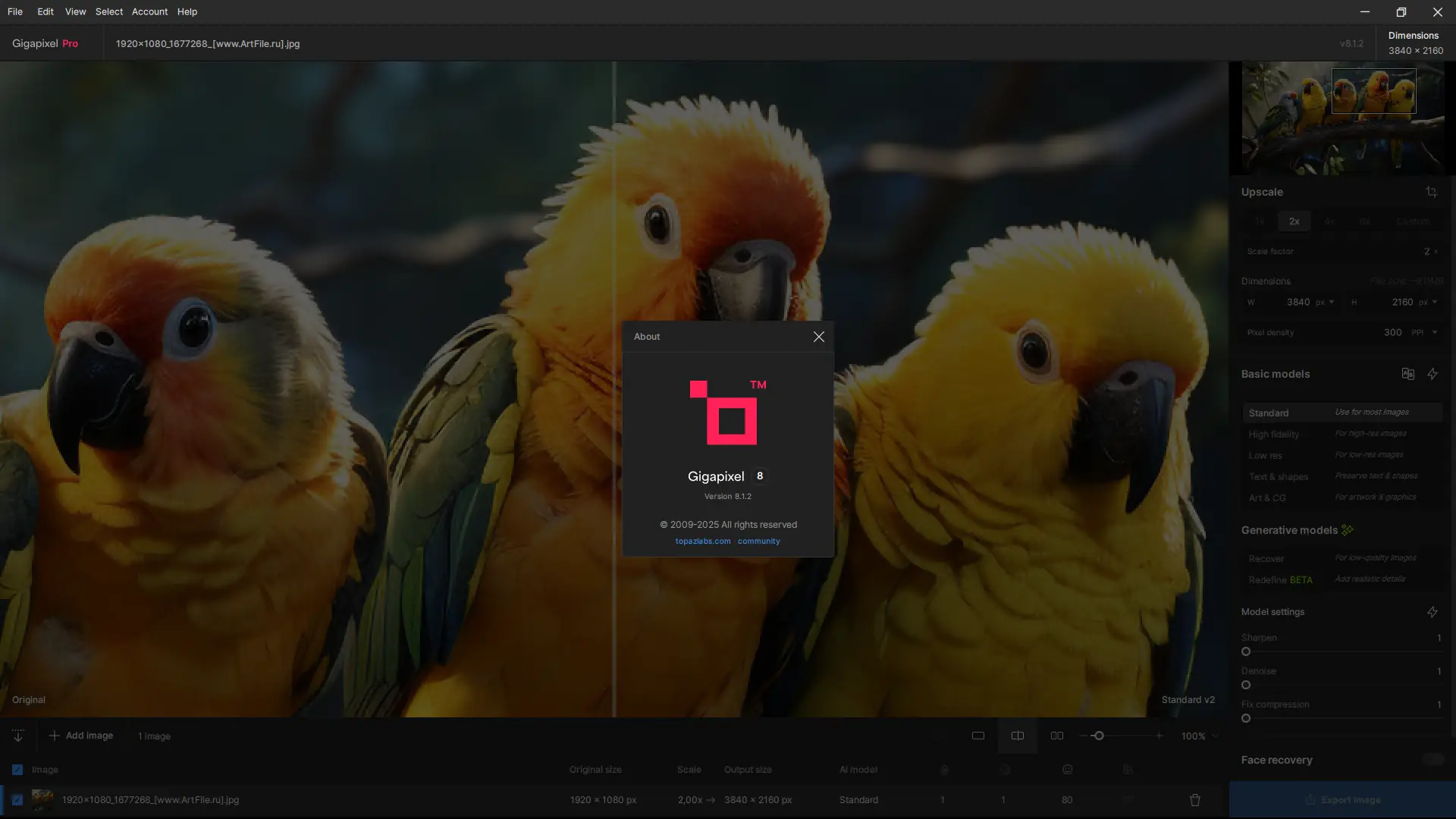 Работа с приложением