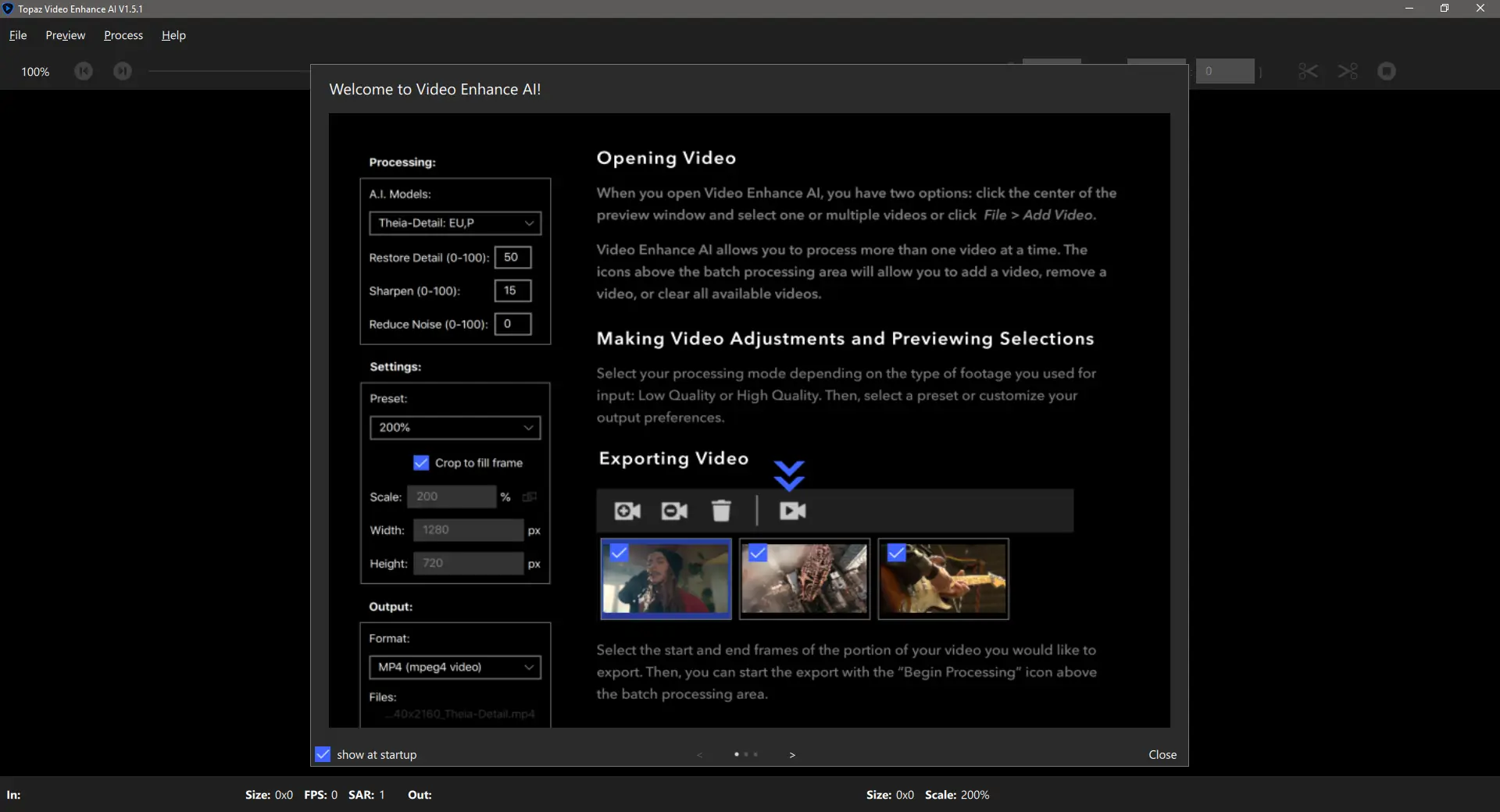 Работа с приложением