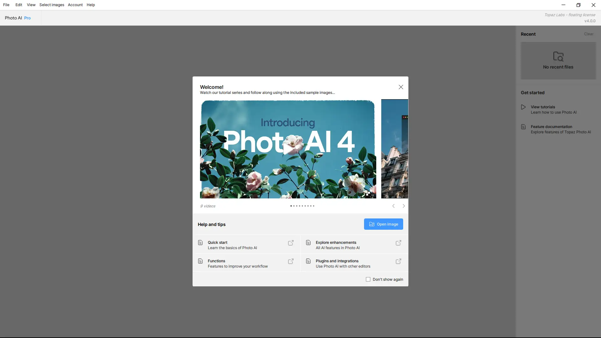 Работа с приложением