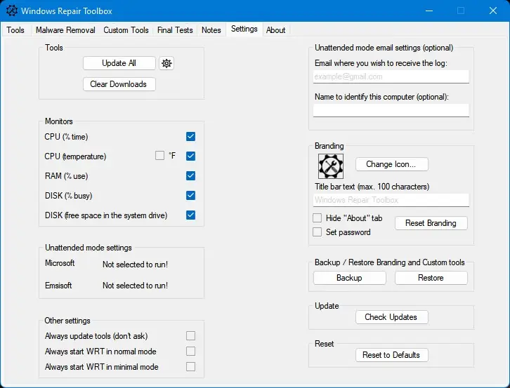 Работа с приложением