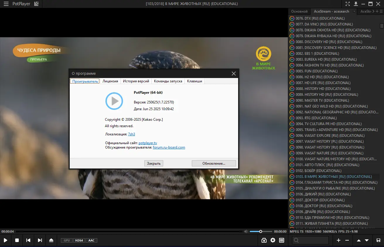 Работа с приложением