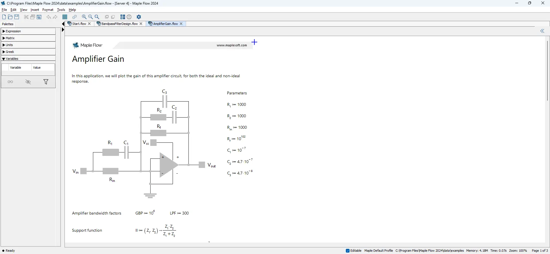 Работа с приложением