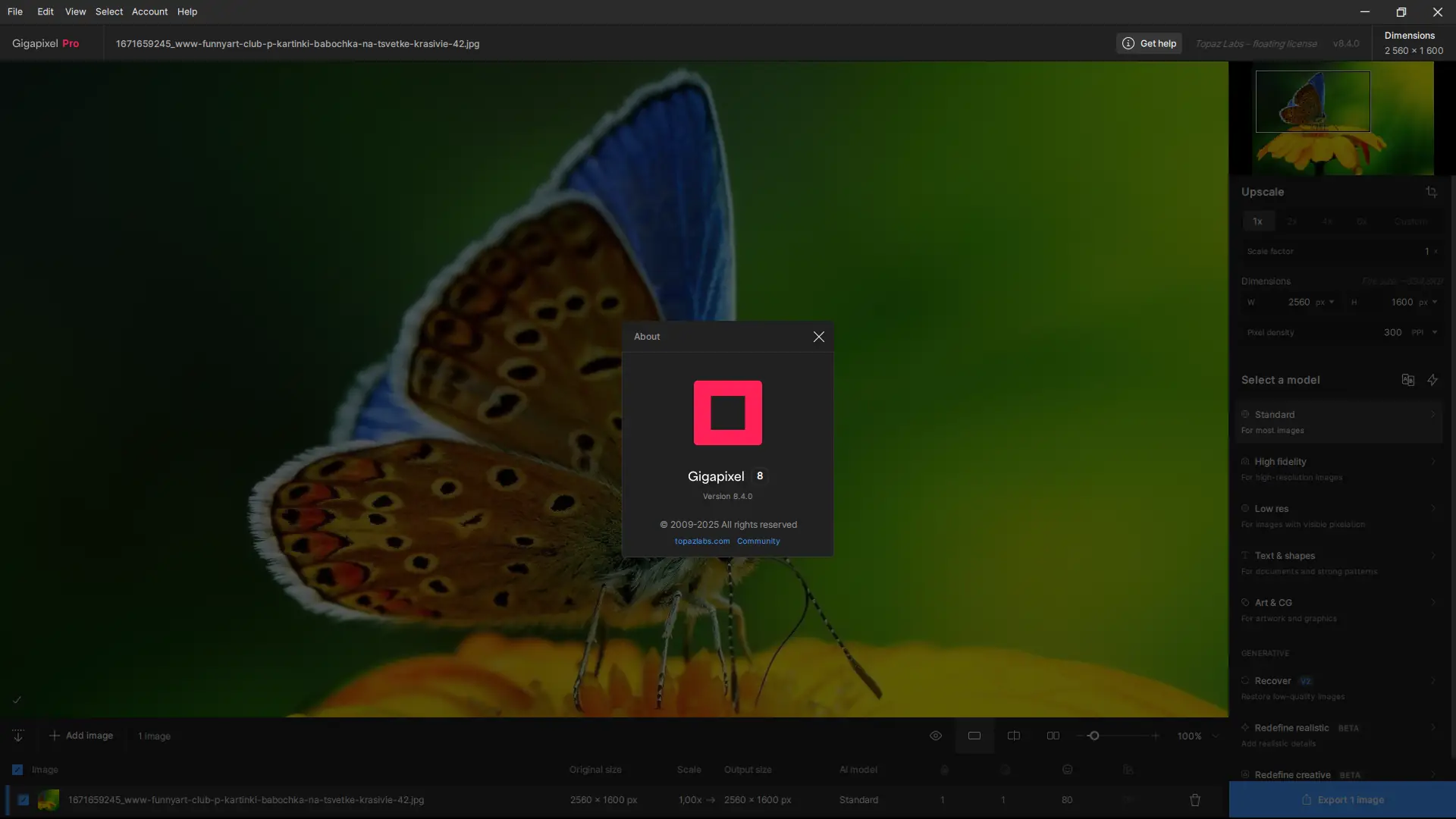 Работа с приложением
