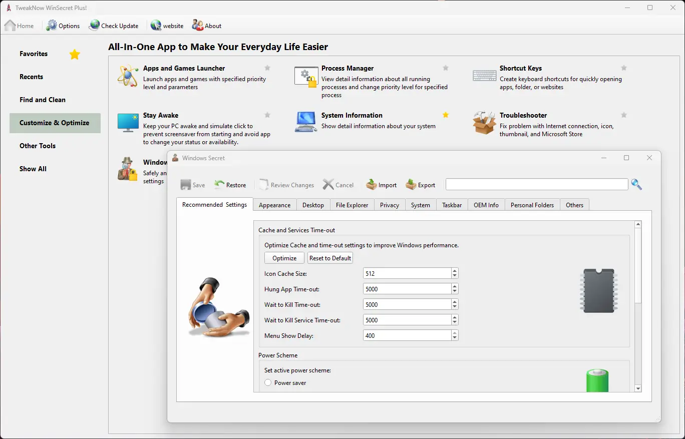 Работа с приложением