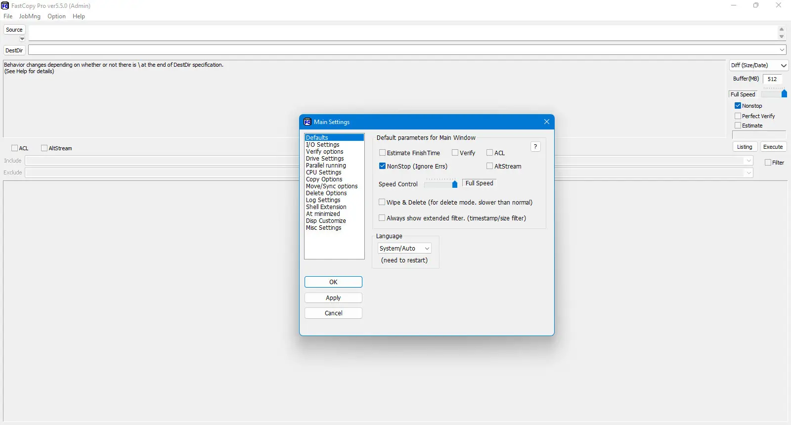 Работа с приложением