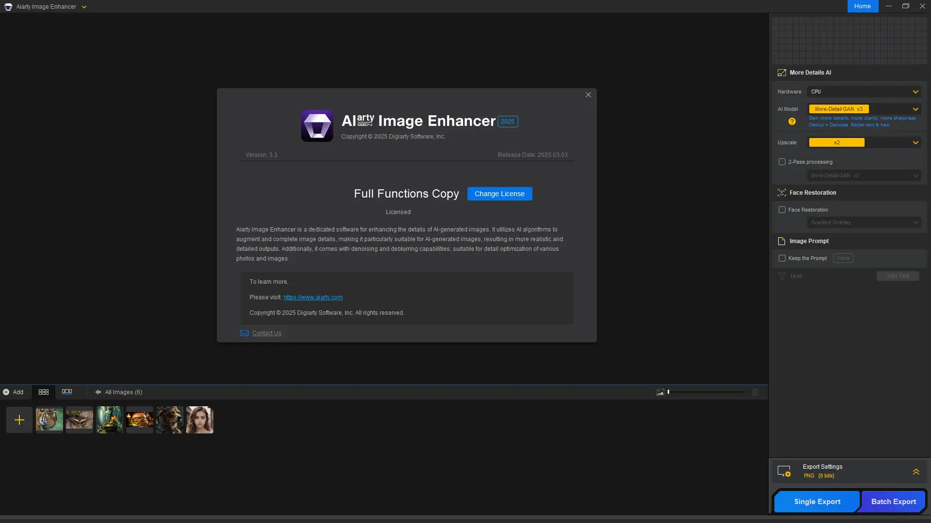 Работа с приложением
