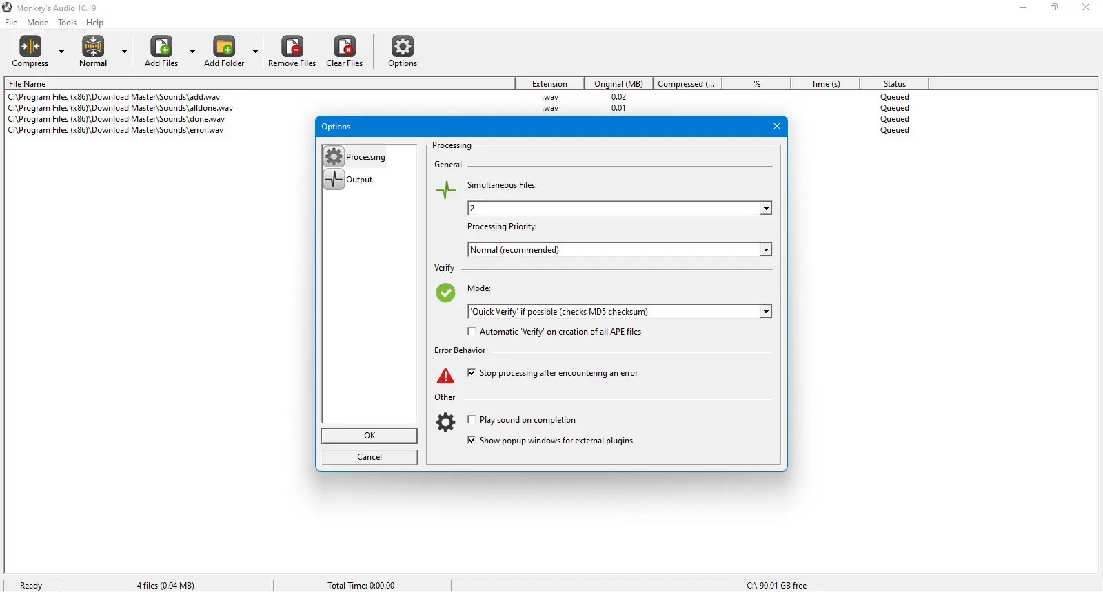 Работа с приложением