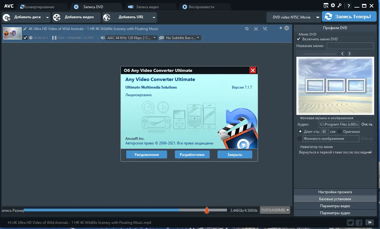 Установка Any Video Converter Ultimate 7.1.7 RePack (& Portable) by elchupacabra [Multi Ru]