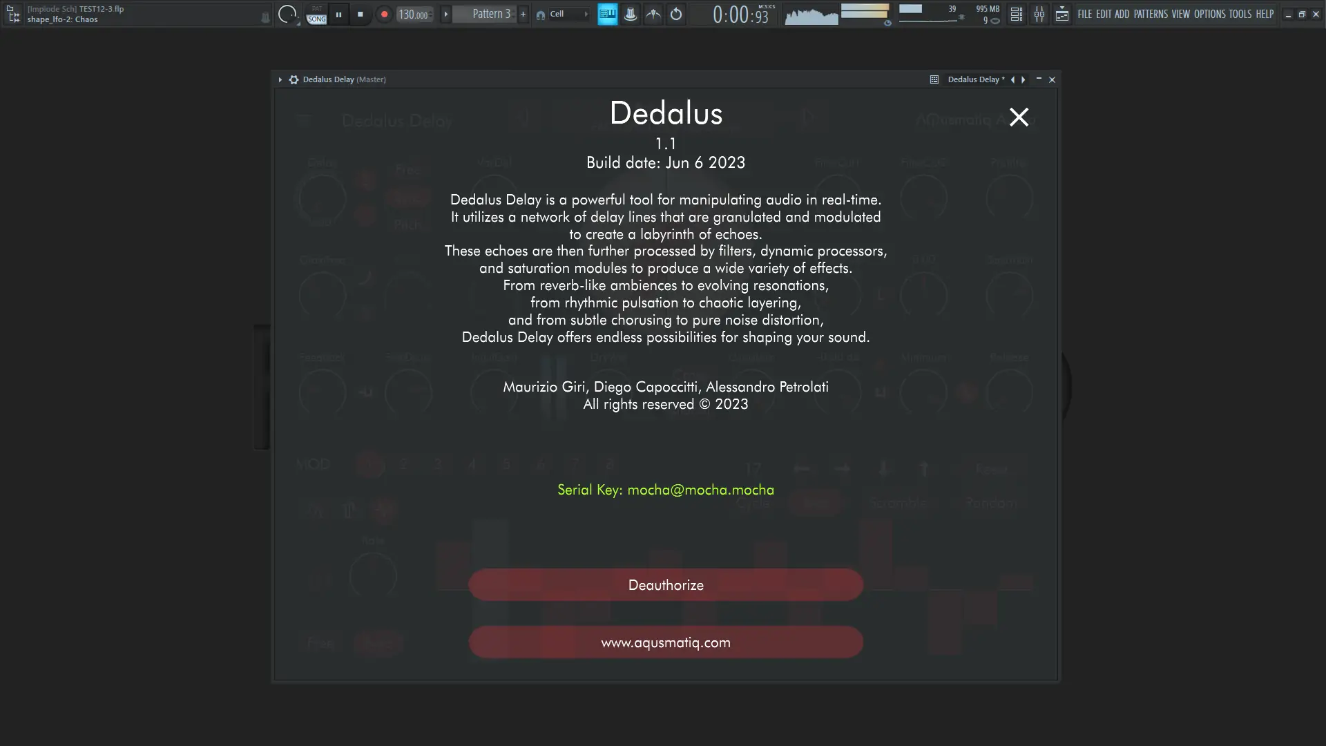 Установка AQusmatiq Audio - Dedalus Delay 1.1.0 VST 3, AAX (x64) [En]