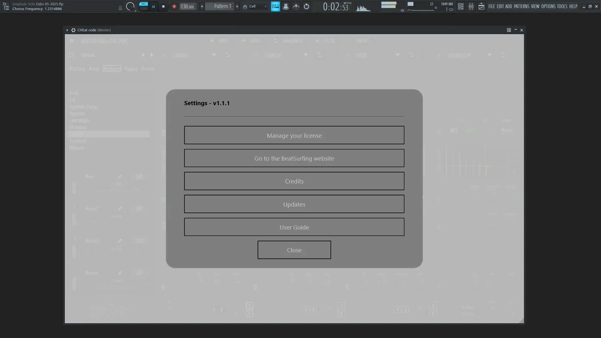 Установка Beatsurfing - CHEat Code 1.1.1 VST, VST 3, AAX RePack by BUBBiX [En]