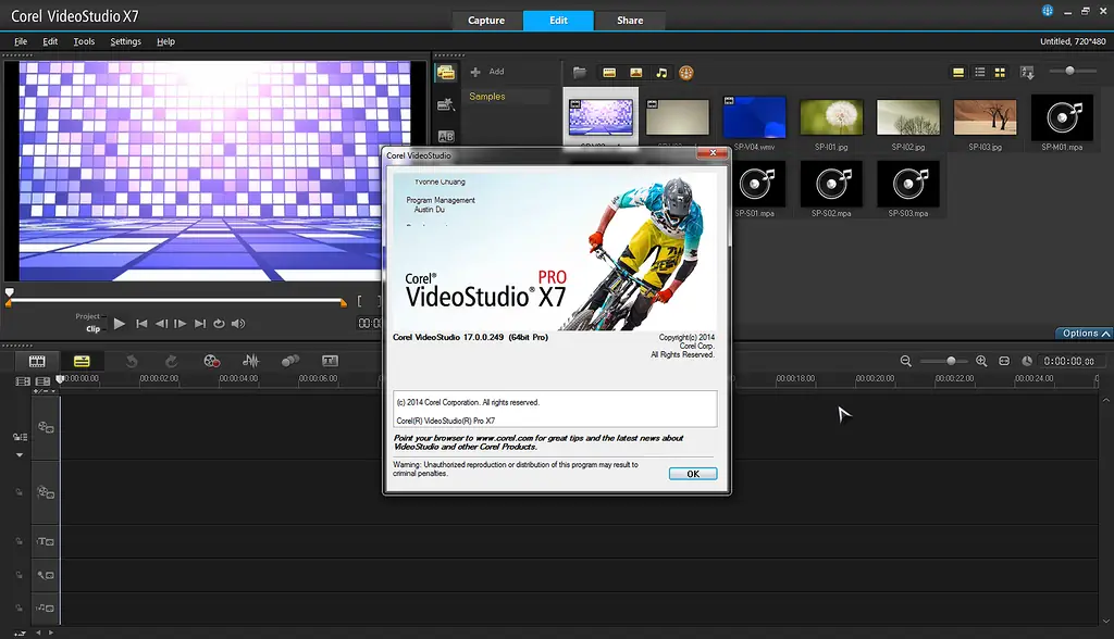 Установка Corel VideoStudio Pro X7 v.17.0.0.249 x32 x64 (2014) Английский