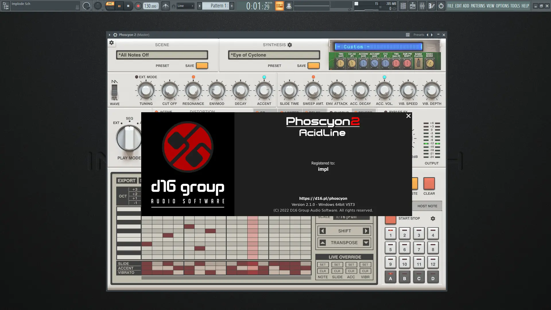 Установка D16 Group - Phoscyon 2 2.1.0 VSTi, VSTi 3, AAX (x86 x64) [En]