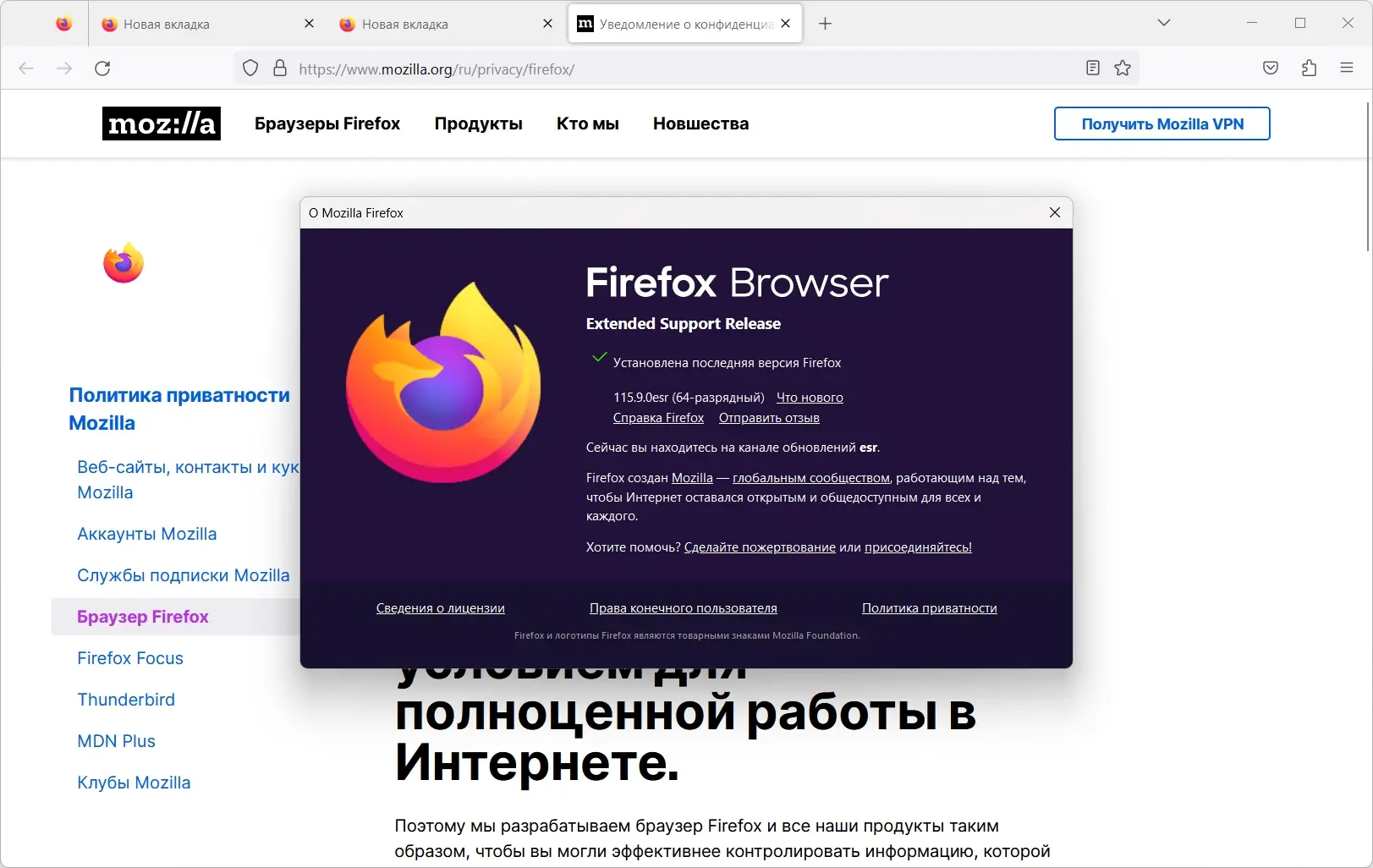 Установка Firefox Browser ESR 115.9.0 Portable by PortableApps [Ru]