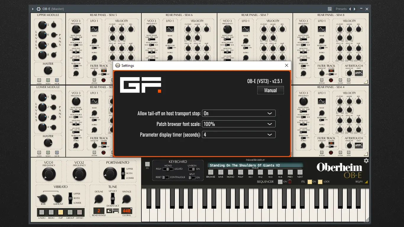 Установка GForce Software Oberheim OB-E 2.5.1 Standalone, VSTi, VSTi 3, AAX (x64) [En]