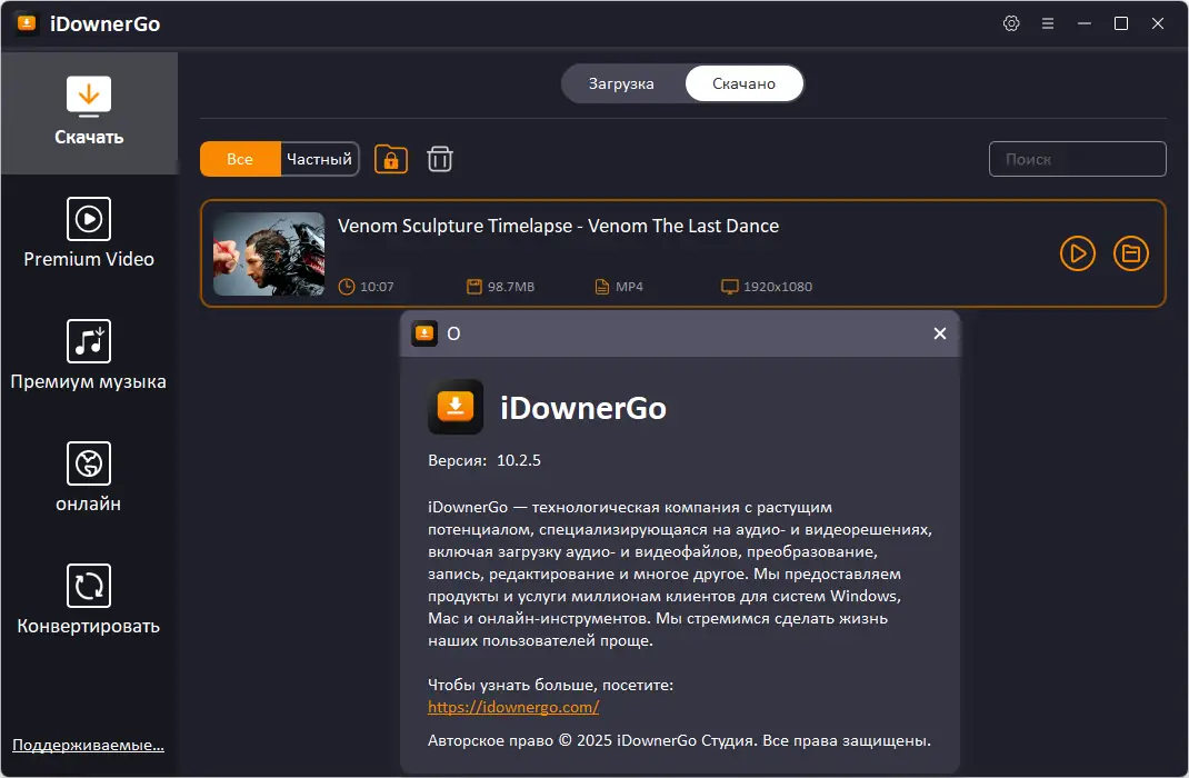 Установка iDownerGo Video Downloader 10.2.5 RePack (& Portable) by elchupacabra [Multi Ru]