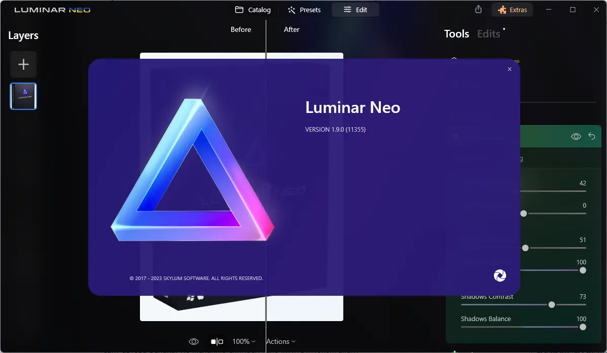 Установка Luminar Neo 1.9.0.11355 (Repack & Portable) by elchupacabra [Multi]