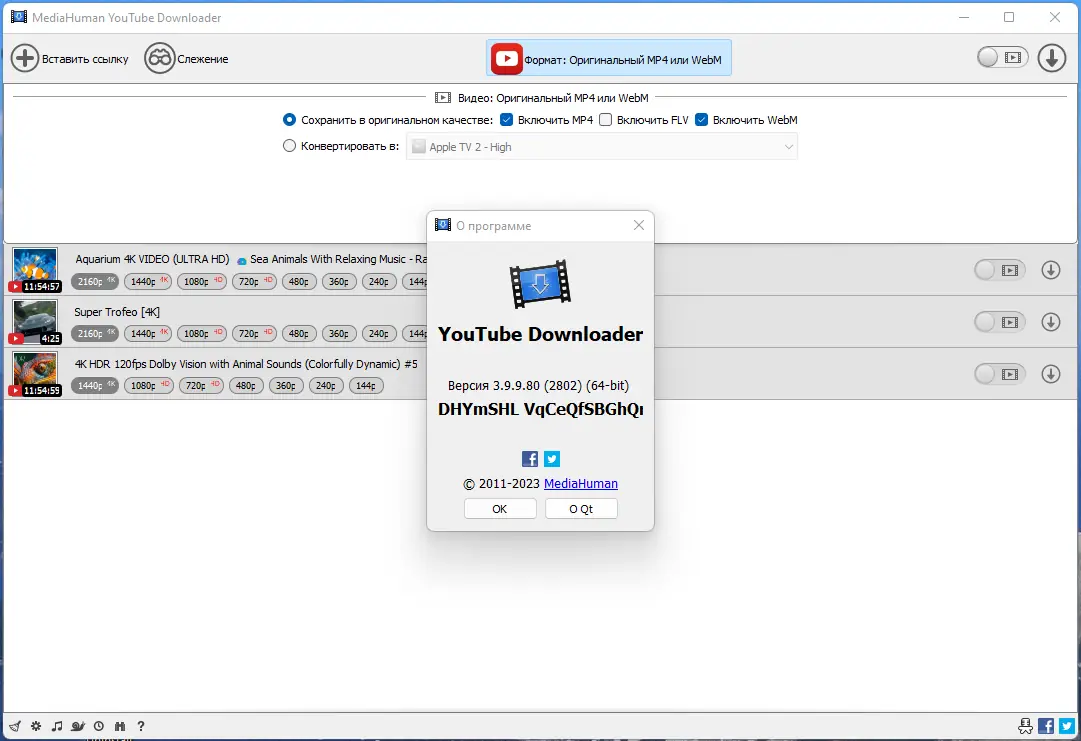 Установка MediaHuman YouTube Downloader 3.9.9.80 (2802) RePack (& Portable) by elchupacabra [Multi Ru]