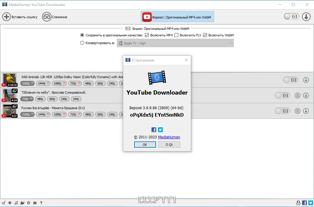 Установка MediaHuman YouTube Downloader 3.9.9.86 (2809) RePack (& Portable) by elchupacabra [Multi Ru]
