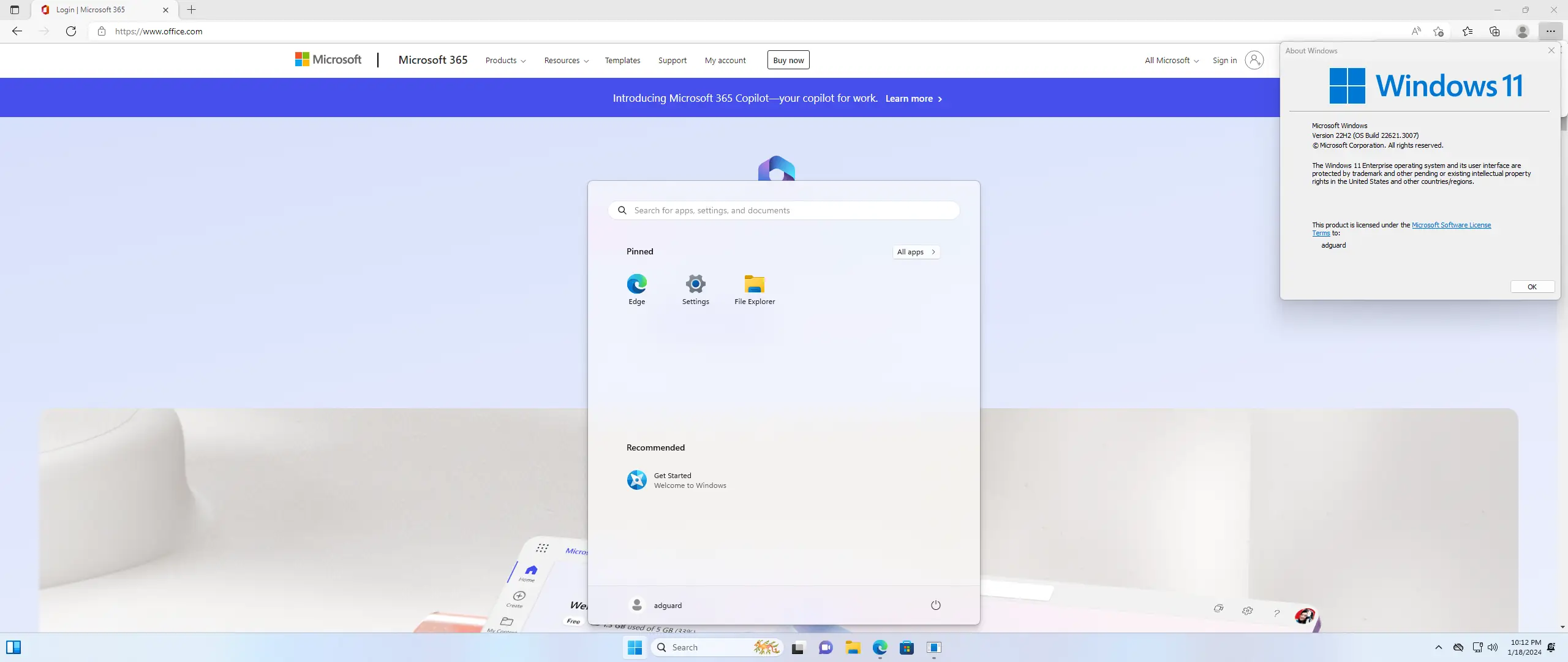 Установка Microsoft Windows 11 [10.0.22621.3007], Version 22H2 (Updated January 2024) - Оригинальные образы от Microsoft MSDN [En]