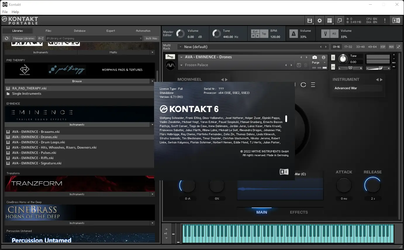 Установка Native Instruments - Kontakt 6.7.1 STANDALONE, VSTi, VSTi3, AAX (x64) Portable by vkDanilov [En]