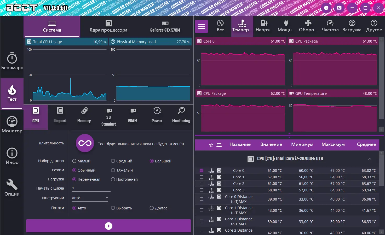 Установка OCCT 11.0.8 Final (2022) PC Portable