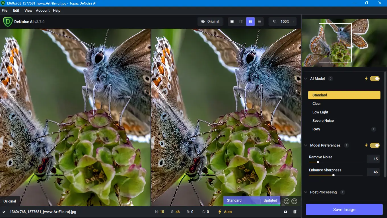 Установка Topaz DeNoise AI 3.7.0 RePack (& Portable) by TryRooM [En]