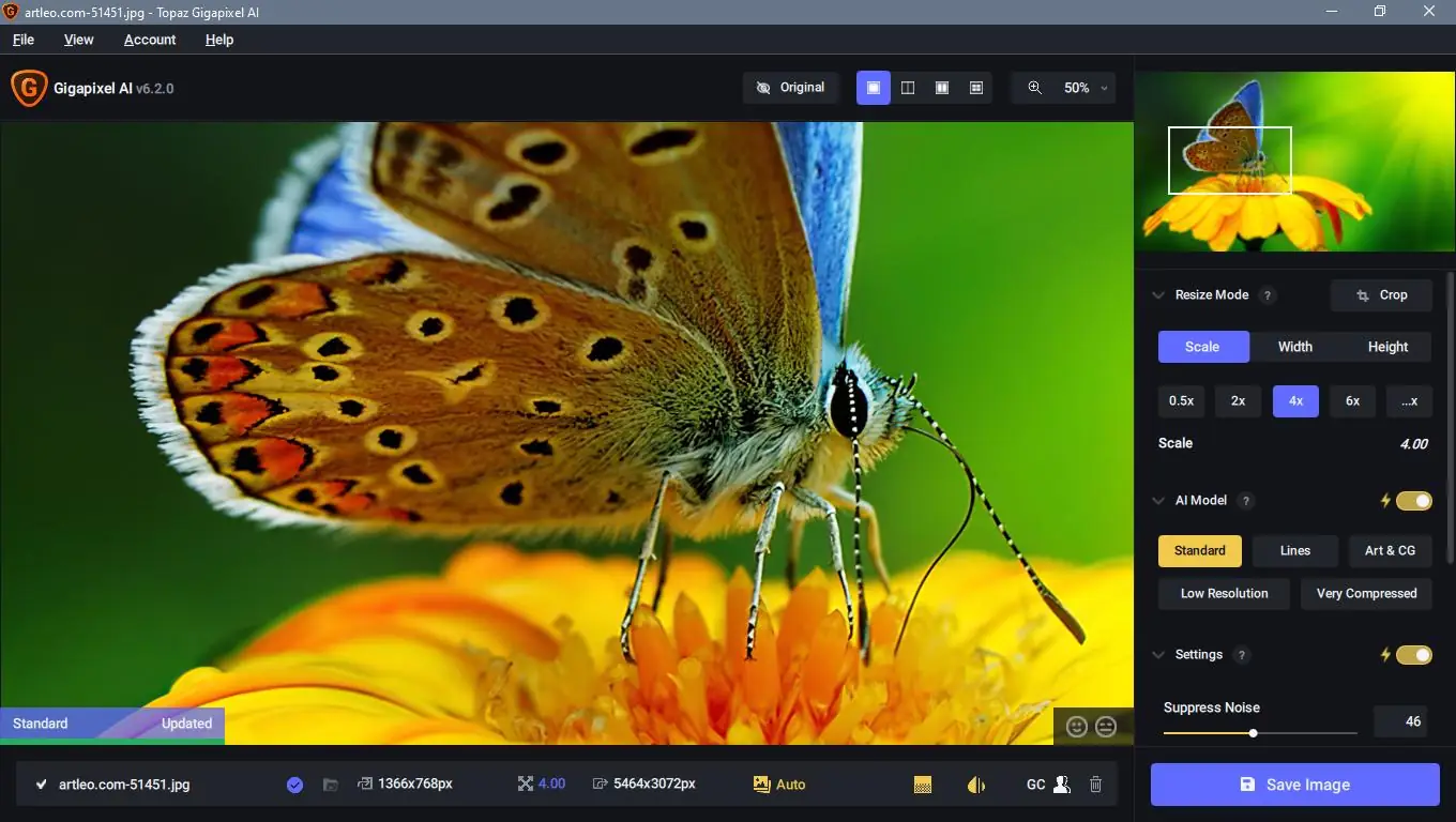 Установка Topaz Gigapixel AI 6.2.0 (02.08.2022) RePack by KpoJIuK [En]