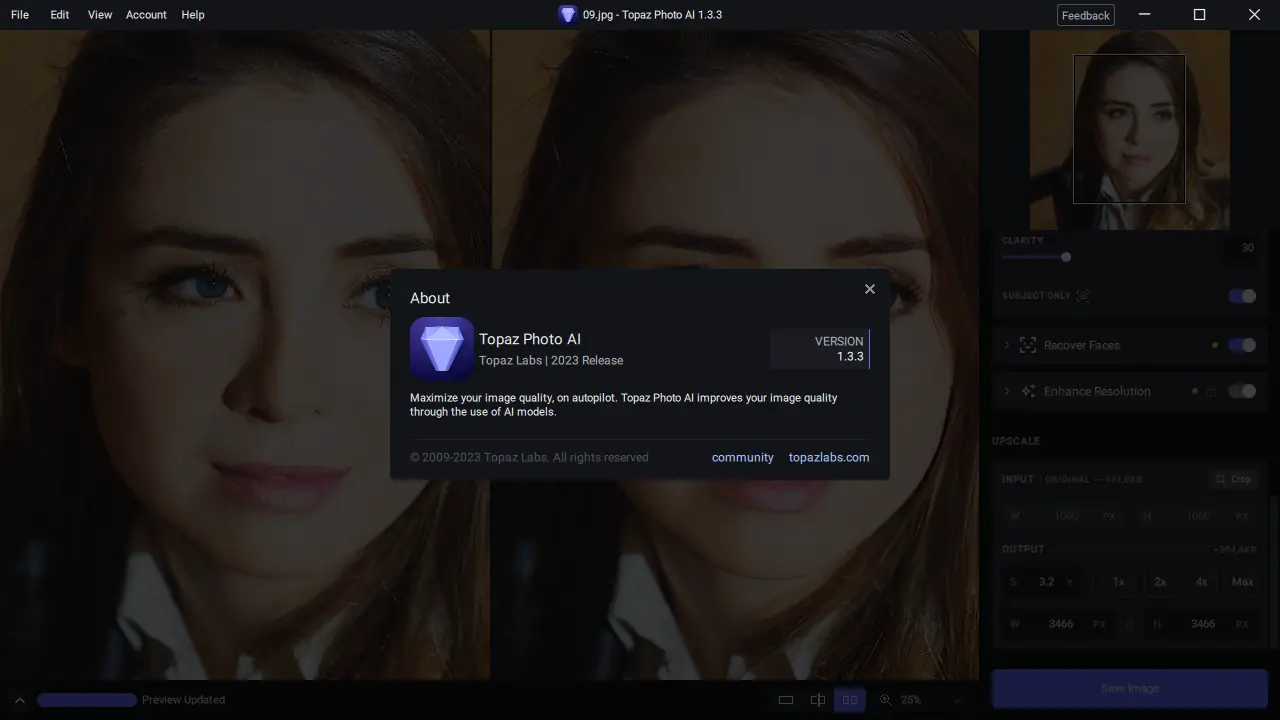 Установка Topaz Photo AI 1.3.3 RePack (& Portable) by elchupacabra [En]