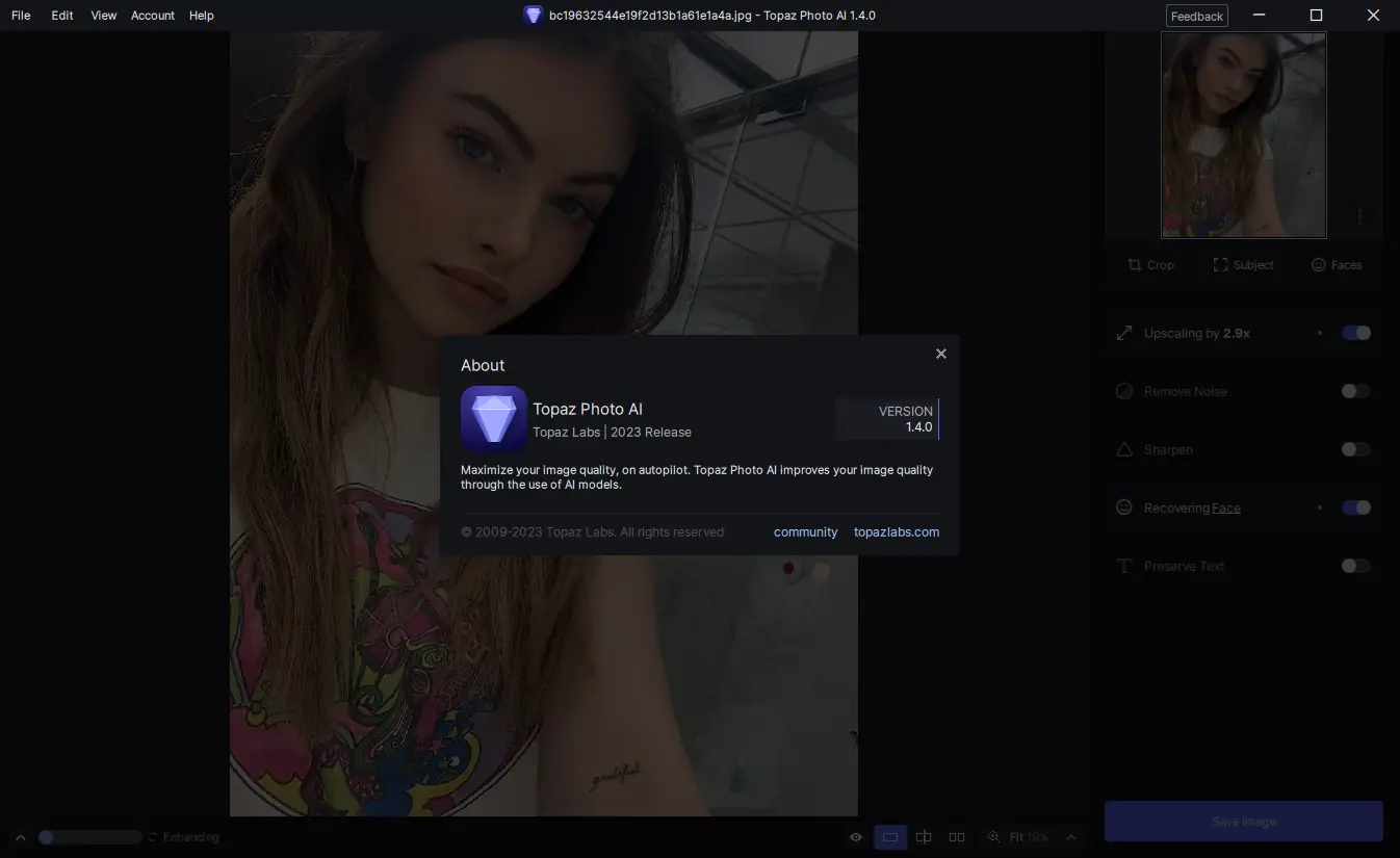 Установка Topaz Photo AI 1.4.0 RePack (& Portable) by elchupacabra [En]