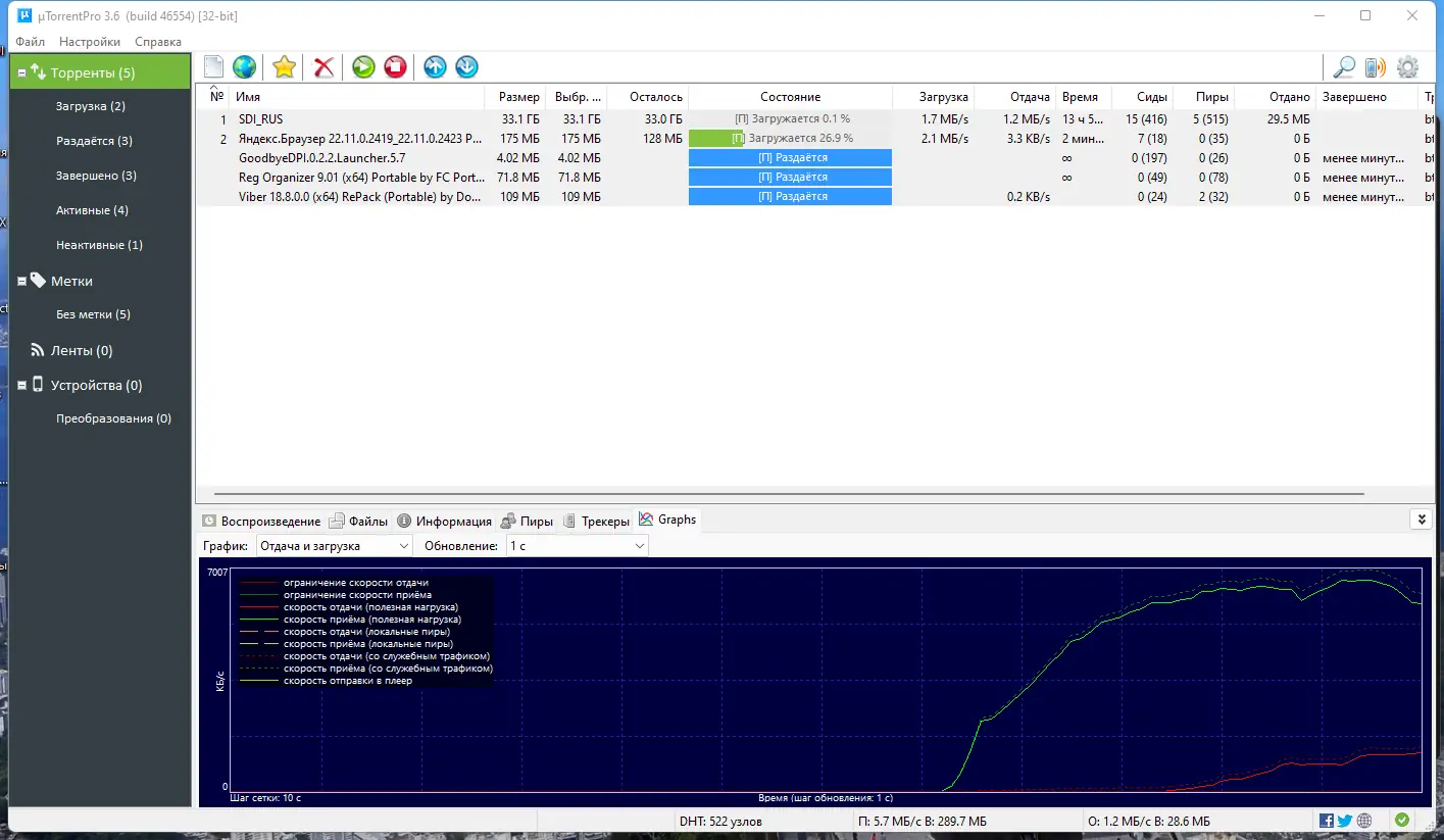 Установка uTorrent Pro 3.6.0 Build 46554 Stable Portable by FC Portables [Multi Ru]