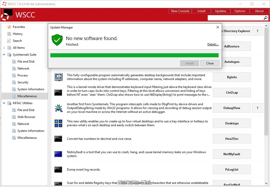 Установка WSCC (Windows System Control Center) 7.0.2.0 + Portable [En]