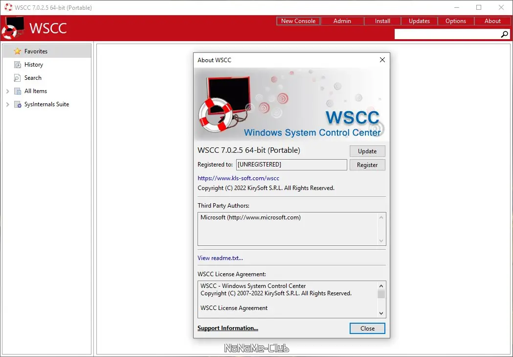 Установка WSCC (Windows System Control Center) 7.0.2.5 + Portable [En]